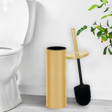 Stylish Durable Toilet Bowl Brush with Holder for Easy Cleaning