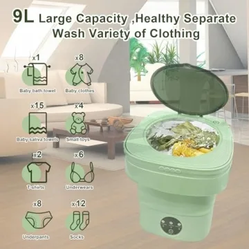 Compact 9L Mini Washing Machine for Travel Convenience