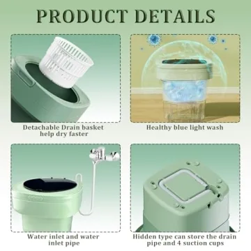 Compact 9L Mini Washing Machine for Travel Convenience