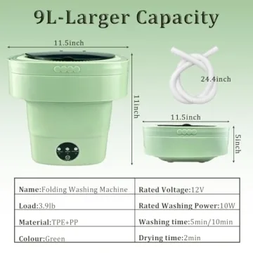 Compact 9L Mini Washing Machine for Travel Convenience