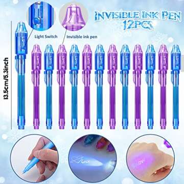 Winrayk Frozen Party Favors Birthday Supplies for Girls Kids, Invisible Ink Pen Snowflake Notebook S...