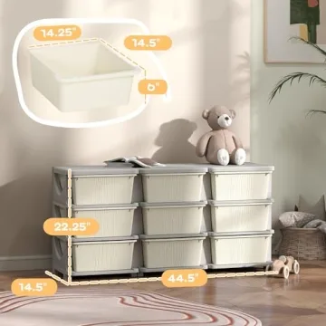 Compact Qaba 3 Tier Toy Organizer for Kids