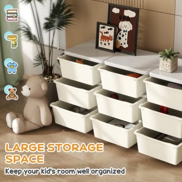 Compact Qaba 3 Tier Toy Organizer for Kids