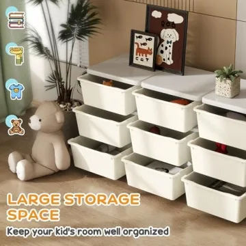 Compact Qaba 3 Tier Toy Organizer for Kids