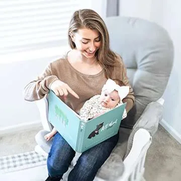 RubyRoo Baby Memory Book - Milestone Keepsake Baby Photo Album - First 5 Years Scrapbook Journal for Baby Boy or Girl - Pregnancy Gift for Baby Shower, Newborn Gender Neutral Record Book - Woodland