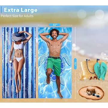 Oversized Microfiber Beach Towels for Ultimate Comfort