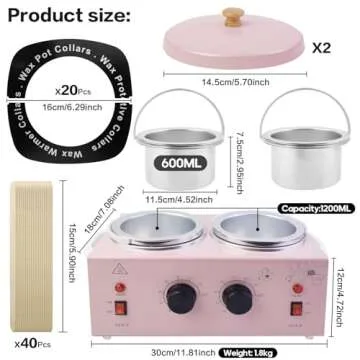 Portable Wax Warmer with Adjustable Temperature – Painless Hair Removal