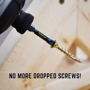 Velocity Interior 2 Inch Wood Screws DIY Pack (Size #8, 75 Pcs) – Zinc and Yellow Coating, Stick-Tight Technology, Screw for Wood Working with PSD ACR Driver Bit