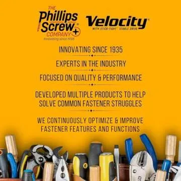 Velocity Interior 2 Inch Wood Screws DIY Pack (Size #8, 75 Pcs) – Zinc and Yellow Coating, Stick-Tight Technology, Screw for Wood Working with PSD ACR Driver Bit