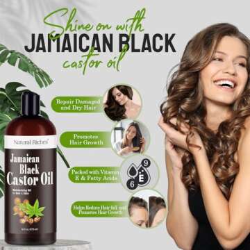 Natural Riches Jamaican Black Castor Oil for Hair Skin Care