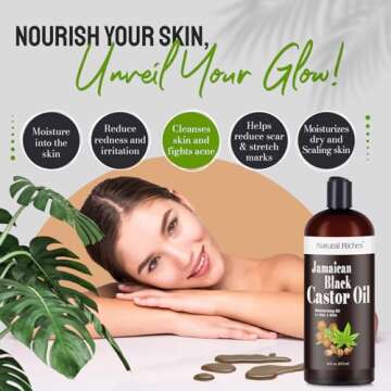 Natural Riches Jamaican Black Castor Oil for Hair Skin Care