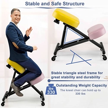 Adjustable Ergonomic Kneeling Chair for Office & Home