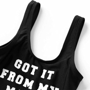 IFFEI Mommy and Me Matching Swimsuits Tummy Control Swimwear