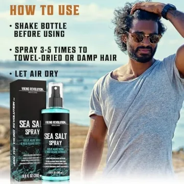 Viking Revolution Sea Salt Spray for Men - Hair Texturizing Spray