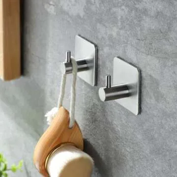 Taozun 24 Inch Towel Bar with Adhesive Hooks - Stylish & Durable