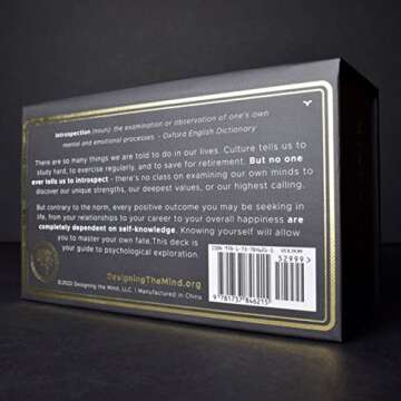 Mindsight: Introspection Cards - 81 Exercises for Self-Awareness, Philosophical Conversation, and Life Affirmation, Daily Positive Affirmations, Guided Mindfulness Journal with Prompts for Men & Women