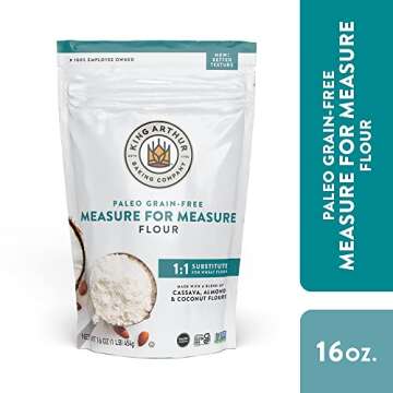 King Arthur, Grain-Free Paleo Baking Flour, Certified Gluten-Free, Non-GMO Project Verified, Certified Kosher, 16 Ounces