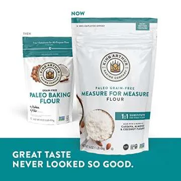 King Arthur, Grain-Free Paleo Baking Flour, Certified Gluten-Free, Non-GMO Project Verified, Certified Kosher, 16 Ounces