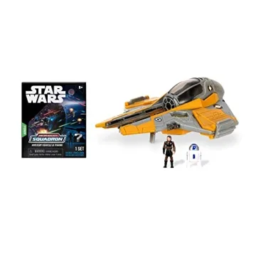 STAR WARS Micro Galaxy Squadron Anakin Skywalker's Jedi Interceptor Mystery Bundle - 3-Inch Light Ar...