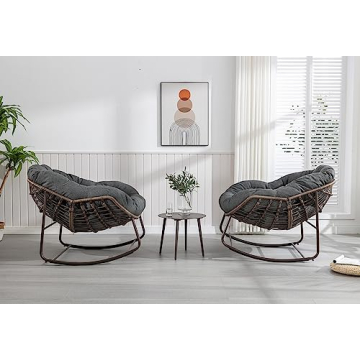 Comfortable Outdoor Wicker Egg Rocking Chair