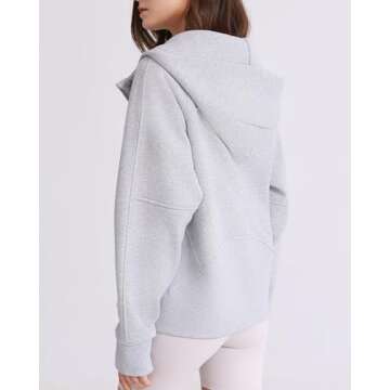 ISEEGZ Womens Fleece Lined Full Zip Up Hoodies Cotton Winter Zipper Sweatshirts Jackets for Women wi...