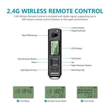 Neewer Pro Camera Battery Grip for Sony A6500 Mirrorless Camera, Equipped with Remote Controller Vertical Shooting Function Built-in 2.4GHZ Wireless Control up to 100 meters, Work with NP-FW50 Battery