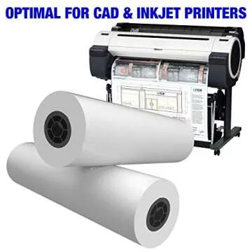 Alliance Wide Format Paper 24" x 150' CAD Bond Rolls (20lb | 4 Rolls, 24 In x 150 Ft | 2" Core)