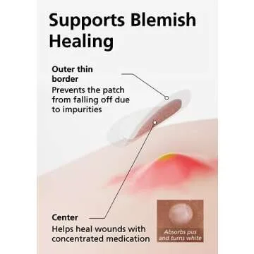 EasyDerm Hydrocolloid Pimple Patch for Clear Skin