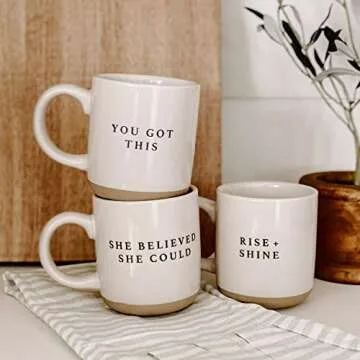Sweet Water Stoneware Coffee Mug - Motivational & Stylish