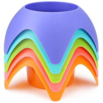 Beach Vacation Essentials - Sand Coasters Drink Cup Holders, 5-Pack, Multicolor, Must-Haves for Wome...
