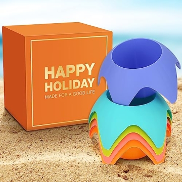 Beach Vacation Essentials - Multicolor Sand Coasters 5-Pack