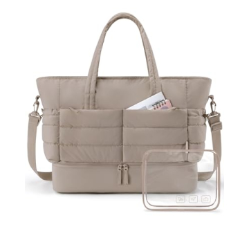 BAGSMART Travel Duffel Bag, Stylish & Spacious Gym Bag for Women with Shoe Compartment