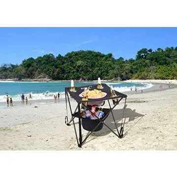 Nice C Camping Table with Cooler, Tailgating Table, Beach Table, Cooler with Table, Portable Table, Ultralight Compact with Carry Bag for Outdoor, Picnic