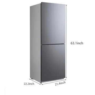 Ecozara Double Door Retro Refrigerator with Freezer 7.5 Cu.ft Low Noise Versatile Door Storage with Adjustable Remove Shelves or For Dorm,Living Kitchen Bedroom,Room