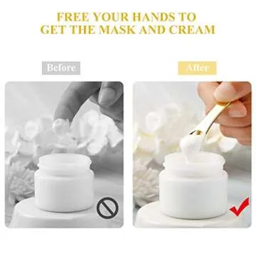 Gold Metal Cosmetic Spatulas for Easy Skincare Application