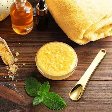 Gold Metal Cosmetic Spatulas for Easy Skincare Application