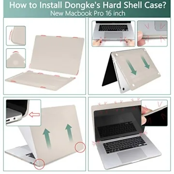 Stylish DONGKE Hard Shell Case for MacBook Pro 16 inch