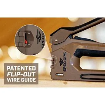 Spec Ops Tools Heavy Duty Staple Gun, 1/4" - 9/16" Staples, 18-Gauge Brads, Reduced Effort