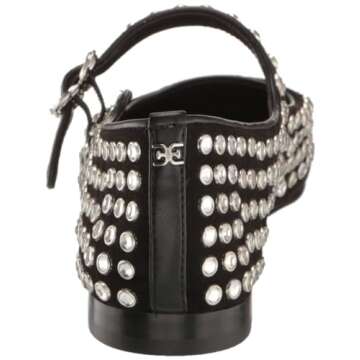 Sam Edelman Michaela Mary Jane Flat in Black Suede Gem