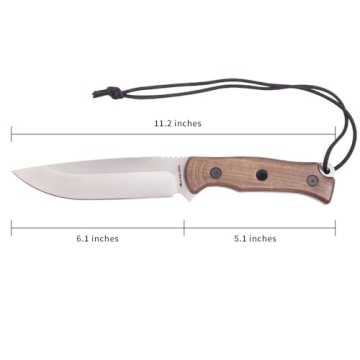 MOTEECRAG Fixed Blade Bushcraft Knife for Outdoor Comfort