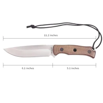 MOTEECRAG Fixed Blade Bushcraft Knife for Outdoor Comfort