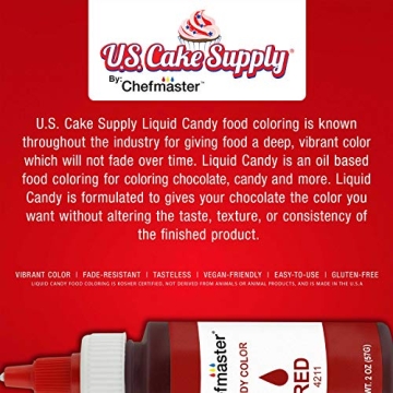 Large 2-ounce Bottles of Liquid Candy Food Colors 8 Kit