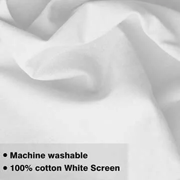 EMART 10x12ft White Backdrop for Photography, Large Party Photo Background Curtain Drapes, Washable Polyester Fabric Back Drop Screen Sheet for Birthday Video Studio Portrait Photoshoot