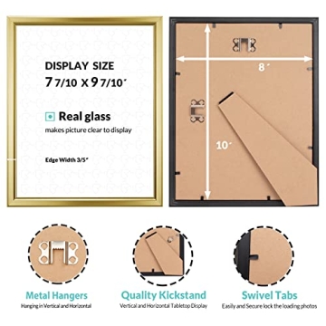 LaVie Home 8x10 Gold Picture Frames Set of 2