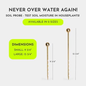 Brass Soil Probe for Easy Plant Care without Batteries