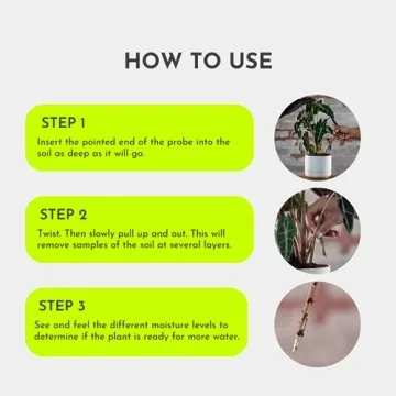 Brass Soil Probe for Easy Plant Care without Batteries