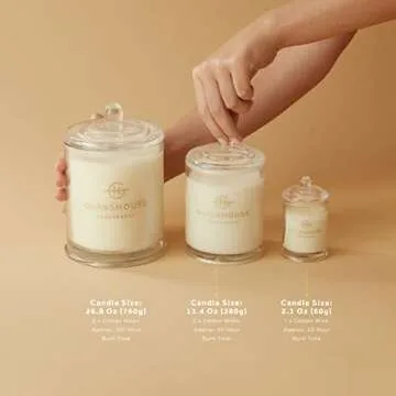 Glasshouse Fragrances Midnight in Milan Candle, Triple Scented Natural Soy Wax Blend, 2 Wicks & Glass Jar, 65 Hour Burn Time, Saffron & Rose, 13.4 Oz (380g)