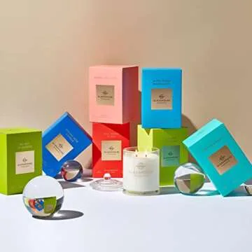 Glasshouse Fragrances Midnight in Milan Candle, Triple Scented Natural Soy Wax Blend, 2 Wicks & Glass Jar, 65 Hour Burn Time, Saffron & Rose, 13.4 Oz (380g)