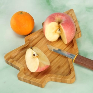 Wooden Christmas Tree Serving Platters for Holiday Tables