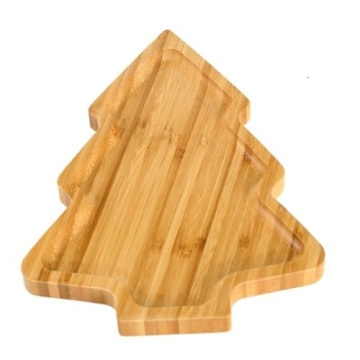 Wooden Christmas Tree Serving Platters for Holiday Tables